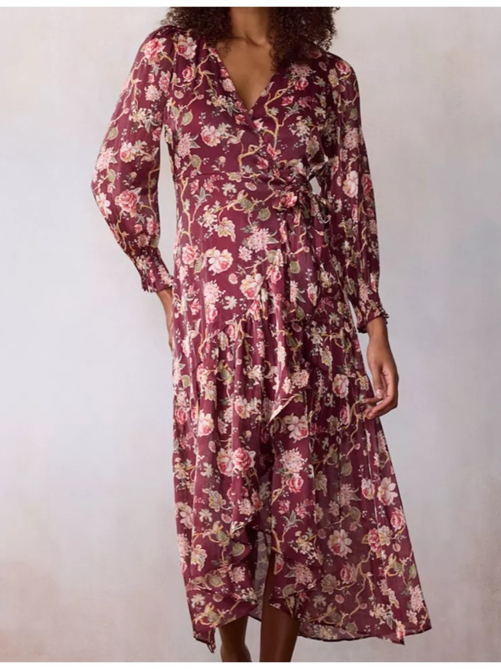 LC Lauren Conrad wrap  floral print dress